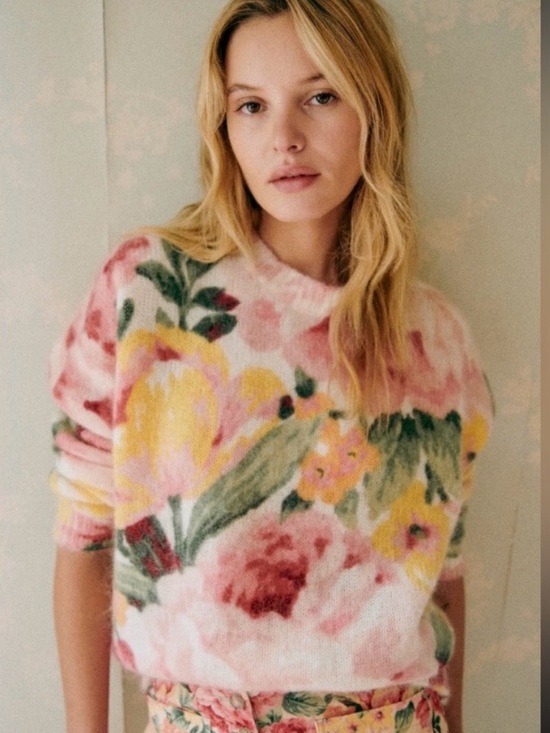 Sezane Sweaters - Sezane wool mohair Clarissa jumper in London Bouquet size Small